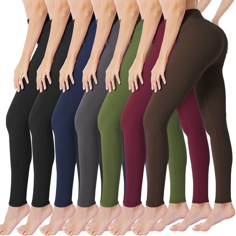 VALANDY Creamlush High Waisted Yoga Pants Stretch Tummy Control Athletic Workout Running Leggings for Women (S-3XL) - Image 1